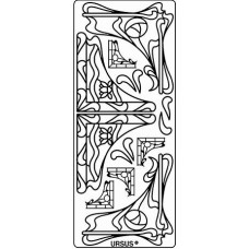 Наклейки Ursus Куточки Модерн малі і великі СРІБЛО (UR-59110044)