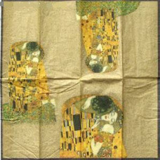 Салфетка-платочек Idea Home Range Климт, Поцелуй(на золотом фоне) (644)