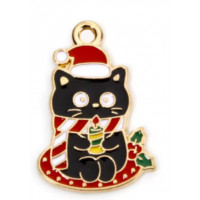 Підвіска (шармик) Only Кіт зі свічечкою, 2,5х1,5 см(К-104)