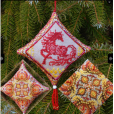 Набір для вишивання хрестиком Тела Артіс Подушечка. Вогняний кінь(Х-409)