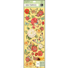 Клейові висічки з чіпборду K&Company Квіти та троянди (656703)