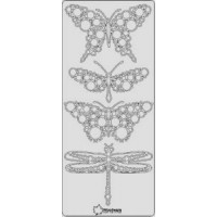 Наклейки Jeje Product Стрекоза і метелики срібло (4100)