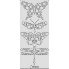 Наклейки Jeje Product Стрекоза і метелики срібло (4100)