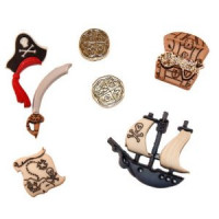 Набір ґудзиків-прикрас Jesse James Пірати (4045)