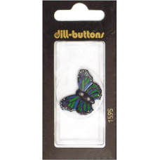 Гудзик Метелик Dill Buttons зеленувато-блакитний (1595)