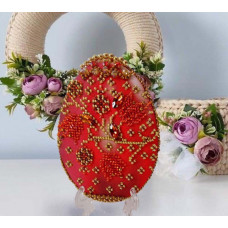 Набор для вышивания бисером OLANTA Пасхальное яйцо Красные тюльпаны (P-442)