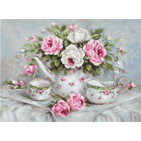 Набір для вишивання гобелену Luca-S Чайний сервіз та троянди (G565)