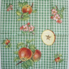 Серветка-платочок для декупажу Idea Home Range Яблука на картатій скатертині (1120)