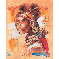 Набір для вишивання хрестиком LanArte Африканка - African Woman (PN-0008009)