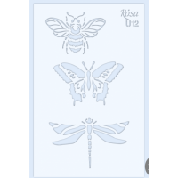 Трафарет багаторазовий універсальний ROSA TALENT №U12 Метелики 13х20 прозорий 0,5мм R(№U12)