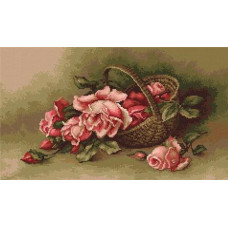 Набір для вишивання хрестиком Luca-S Кошик з трояндами (B483)