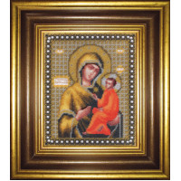 Набір для вишивання бісером Чарівна митка Ікона Божої Матері Тихвінська (Б-1079)