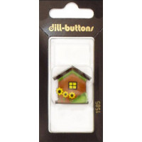 Ґудзик Dill Buttons Будиночок з квітами (1 585)