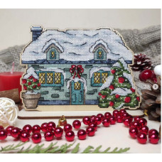 Набір для вишивання хрестиком Zayka Stitch Зимовий будиночок