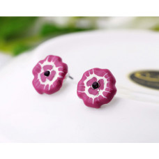 Сережки-гвоздики Only Пурпурні квіточки