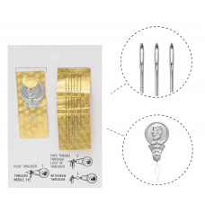Голки бісерна Miyuki (набір 6 голки з нитковтягувачем)(H522E)