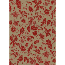 Бумага Лавка художника Красные цветы на льне (Ш30) (295)