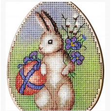 Набір для вишивання хрестиком Alisena Пасхальна - Кролик (з підвіскою)(5506-б)