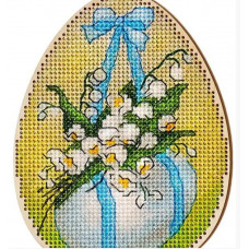 Набор для вышивания крестиком Alisena Пасхальная - Ландыши (с подвеской)(5508-б)