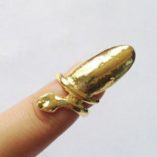 Каблучка-кафф Only Золотий нігтик зі змійкою (20001)