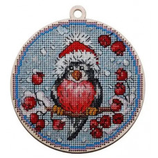 Набор для вышивания крестиком Alisena Новогодний. Птичка (5530)
