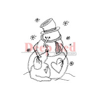 Штамп гумовий Deep Red Snowman W/Dog (3X400126)
