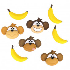Набір гудзиків Jesse James Мавпочка та банан (5802)
