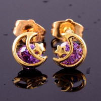Сережки Only Аметистовий місяць (5720)