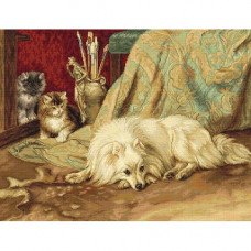 Набір для вишивання хрестиком Luca-S Собака та коти (В582)