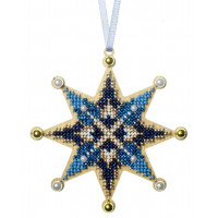 Набір для вишивки бісером на дерев’яній основі «Ялинкова прикраса – Небесна гармонія» FLK-601