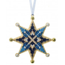 Набір для вишивки бісером на дерев’яній основі «Ялинкова прикраса – Небесна гармонія» FLK-601 Набір для вишивки бісером на дерев’яній основі «Ялинкова прикраса – Небесна гармонія» FLK-601