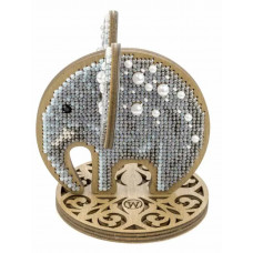 Набір для вишивки бісером на дерев’яній основі «Милий слоник» FLK-606 Набір для вишивки бісером на дерев’яній основі «Милий слоник» FLK-606