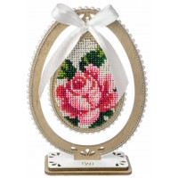 Набір для вишивки бісером на дерев’яній основі «Писанка “Весняний цвіт”» FLK-611