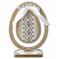 Набір для вишивки бісером на дерев’яній основі «Писанка “Золоте сяйво”» FLK-613