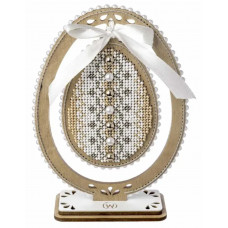 Набір для вишивки бісером на дерев’яній основі «Писанка “Золоте сяйво”» FLK-613