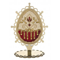 Набір для вишивки бісером на дерев’яній основі «Писанка “Рубінове сяйво”» FLK-614