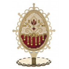 Набір для вишивки бісером на дерев’яній основі «Писанка “Рубінове сяйво”» FLK-614