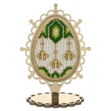 Набір для вишивки бісером на дерев’яній основі «Писанка “Смарагдовий блиск”» FLK-615 Набір для вишивки бісером на дерев’яній основі «Писанка “Смарагдовий блиск”» FLK-615