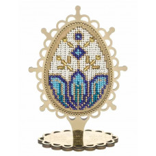 Набір для вишивки бісером на дерев’яній основі «Писанка “Сапфірове сяйво”» FLK-616