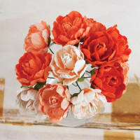 Паперові троянди Prima Marketing Серенада, помаранчеві (SEREN 61482)