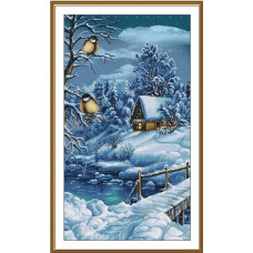 Набір для вишивання хрестиком Нова Слобода Снігова мелодія лісу (СР 6256)