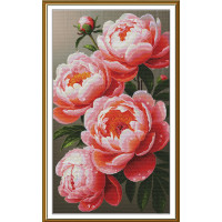 Набір для вишивання хрестиком Нова Слобода Пишні півонії (СР6301)