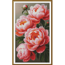 Набір для вишивання хрестиком Нова Слобода Пишні півонії (СР6301)