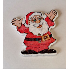 Дерев'яний гудзик Only Санта, 3,5 х 3,5 см (633009)