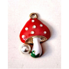 Підвіска (шармик) Only Мухомор з перлинкою, 2х1,5 см (633012)