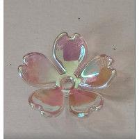 Намистина Квітка барвінку, прозора, райдужна, Only, 1,5 см (633021)