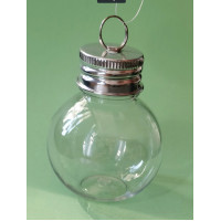 Ялинкова іграшка-куля пластикова зі зємним ковпачком Only, 6х5 см(633032)