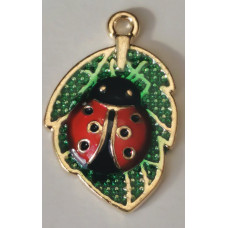 Підвіска (шармик) Only Бедрик на листочку, 2,3х1,5см (633044)