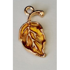 Підвіска (шармик) Only Жовтий листочок, 2х1 см (633057)