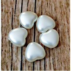 Намистини Сердечка-перли Only, 11 мм, 5 шт (633065)